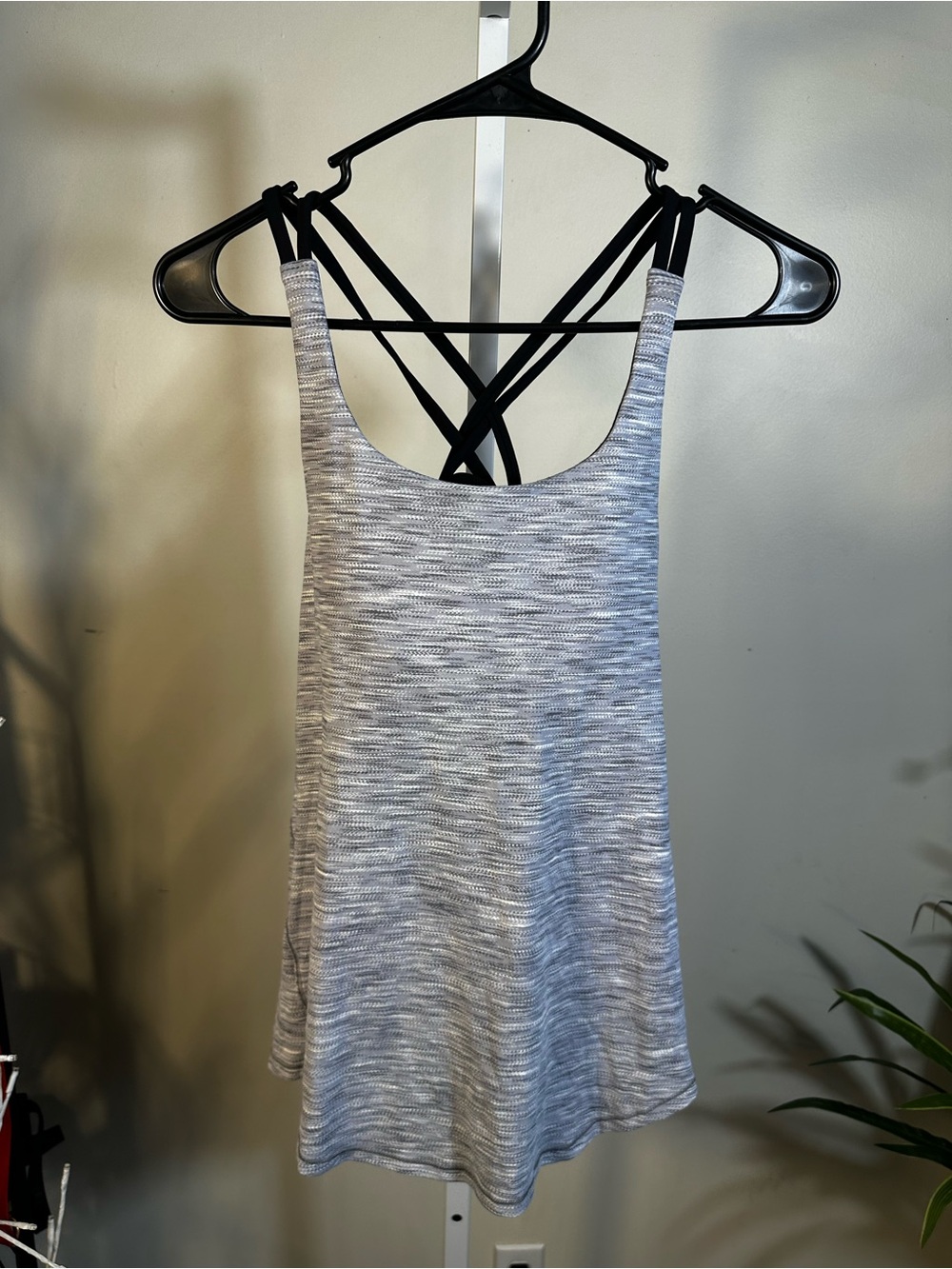 P240. Crz Yoga- Light Gray Strappy Women's Tank Top